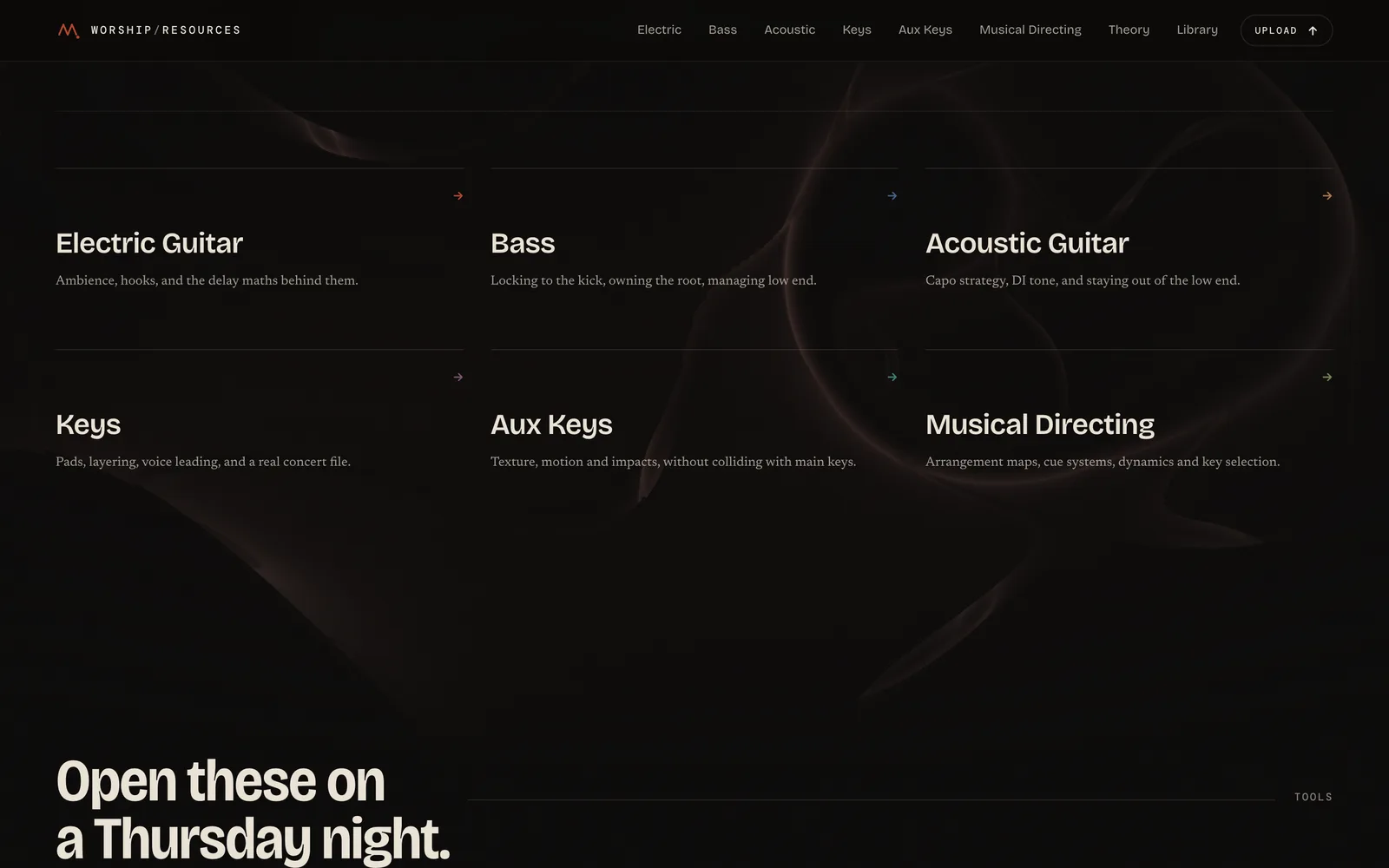 Worship Resources instrument index